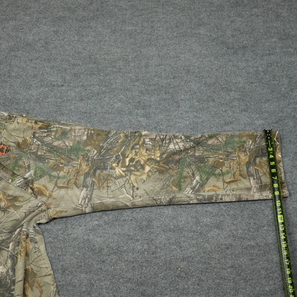 Realtree Pants Mens 36x32 Green Xtra Camo Straight Leg Cotton Button Fly D-Ring